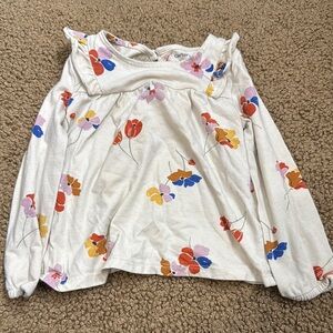 Carter's Cream Long Sleeve Floral Tee
